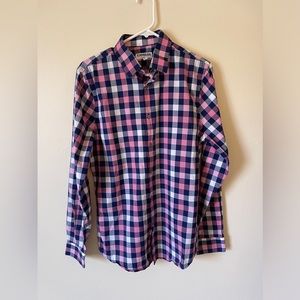 Express long sleeve button down dress shirt, size Small, Pink&Blue